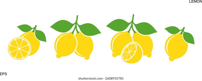 Lemon logo. Isolated lemon on white background