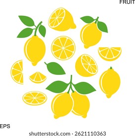 Lemon logo. Isolated lemon on white background