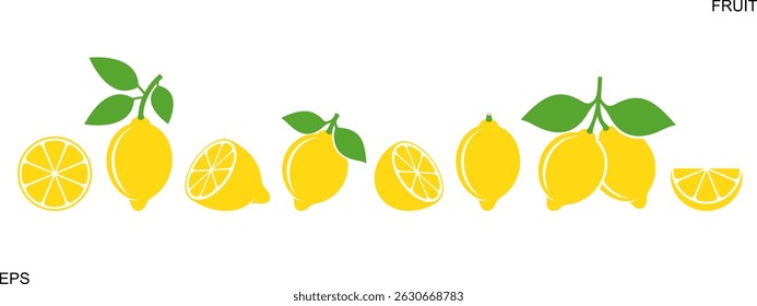 Lemon logo. Isolated lemon on white background