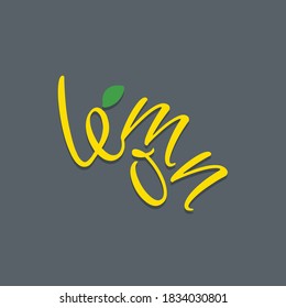 lemon logo on gray background
