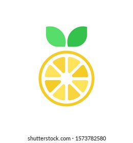 Lemon logo template vector fresh lemonade icon design