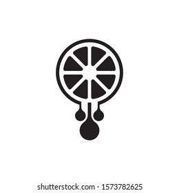 Lemon logo template vector fresh lemonade icon design