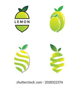 Lemon logo template vector icon set design