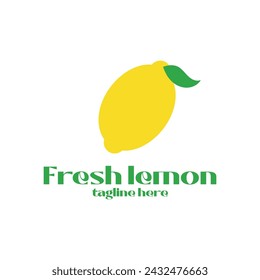 lemon logo vector icon illustration template design