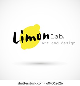 Lemon logo yellow art creative design agency