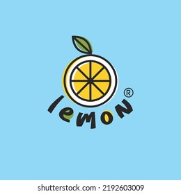 
lemon logotype flat classic slice sketch