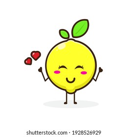 Lemon love cute character illustration