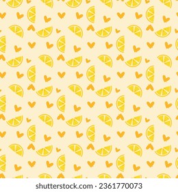 Zitrone mit Liebe Nahtloses Design