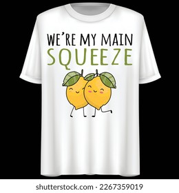 Lemon Lover T-Shirt Design, Funny Quote.