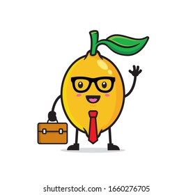 Vektorillustration für das Design von Lemon-Maskottchen