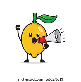 Lemon mascot character design vector