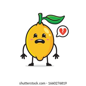 Lemon mascot character design vector