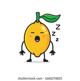 Lemon mascot character design vector