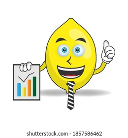 Lemon mascot character presentation. vector illustration