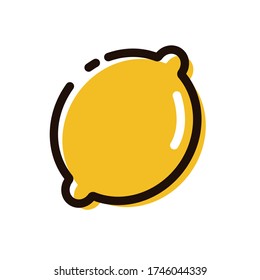 diseño de icono de vectores minimalista moderno de limón