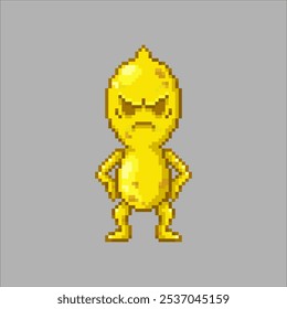 Lemon Monster, creature illustration pixel art