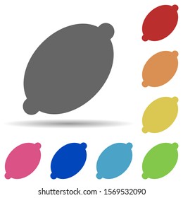 Lemon in multi color style icon. Simple glyph, flat vector of web icons for ui and ux, website or mobile application