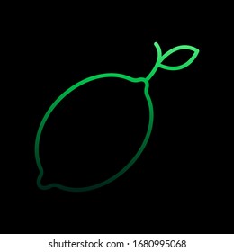 Lemon nolan icon. Simple thin line, outline vector of fruit icons for ui and ux, website or mobile application