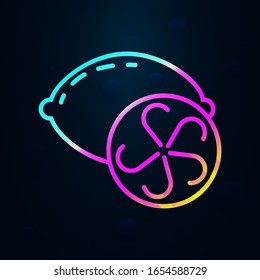 lemon in nolan style icon. Simple thin line, outline vector of vegetables icons for ui and ux, website or mobile application