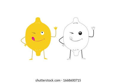 Lemon Object Vector Fruit Illustration Bundle