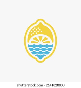 Lemon and Ocean, vector symbol design