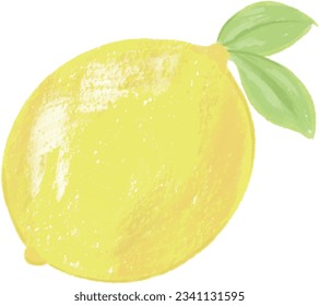 Lemon oil painting texture illustration