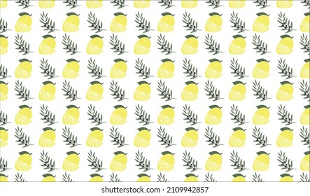 Lemon and olive branch pattern