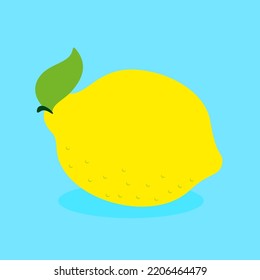 lemon on a blue background