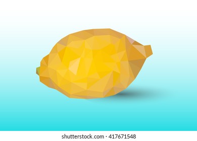 lemon on a blue background