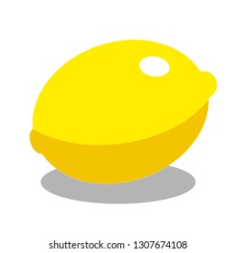 Lemon on a white background.