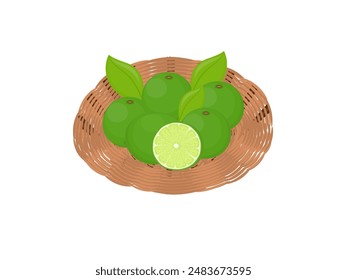 Lemon on a white background.