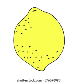 Lemon on white background vector illustration. Cloth design, wallpaper, wrapping, textiles, paper, cards, invitations, holiday