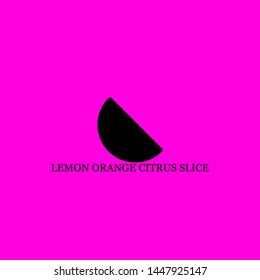 lemon orange citrus slice icon sign signifier vector