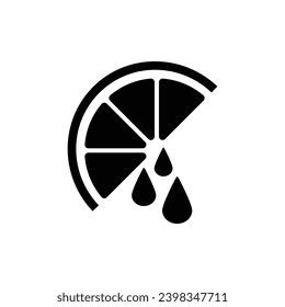 lemon or or orange fresh juice icon vector 