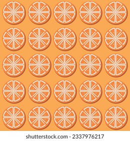 lemon and orange fruit pattern illustration