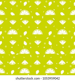 Lemon orange fruits seamless pattern background vector format