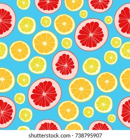 Lemon orange grapefruit pattern