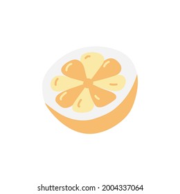 lemon, orange icon in color icon, isolated on white background 