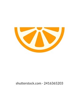 Lemon, orange icon in flat color style, isolated on white background
