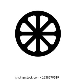 lemon or orange icon.vector illustration black and white color editable icon