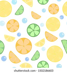 Рattern lemon orange lime juicy