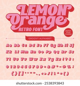 Citron Orange serif Groove Retro Vintage Display Gras Police alphabet
