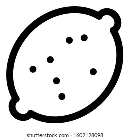 
Lemon Outline bold Vector Icon which can be easily modified or Edited
