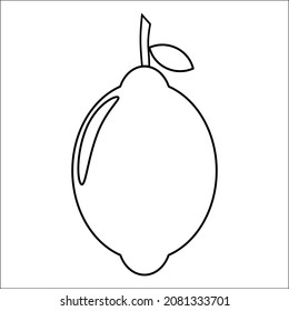 lemon outline for coloring book
