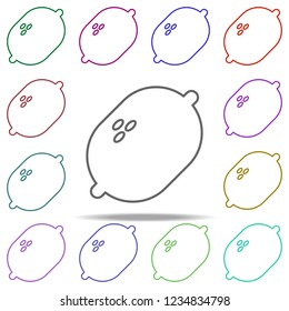 lemon outline icon. Elements of restaurant in multi color style icons. Simple icon for websites, web design, mobile app, info graphics