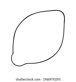 Lemon outline icon, thin line lemon icon for website design and mobile. Isolated on a white background.