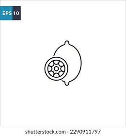 Lemon outline icon Vector illustration