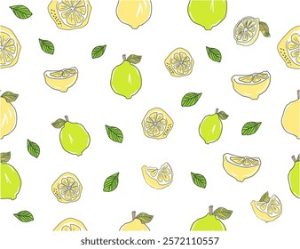 lemon pattern Background. flat illustration lemon background. seamless pattern lemon. lemon flat illustration background