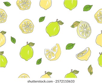 lemon pattern Background. flat illustration lemon background. seamless pattern lemon. lemon flat illustration background