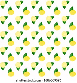 Lemon pattern background illustration design